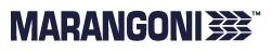 Logo der Marke Marangoni, bestehend aus stilisierten Pfeilen über dem Schriftzug in dunkelblauer Schrift.