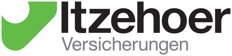 Logo der Itzehoer Versicherungen mit grünem Symbol und schwarzer Schrift.